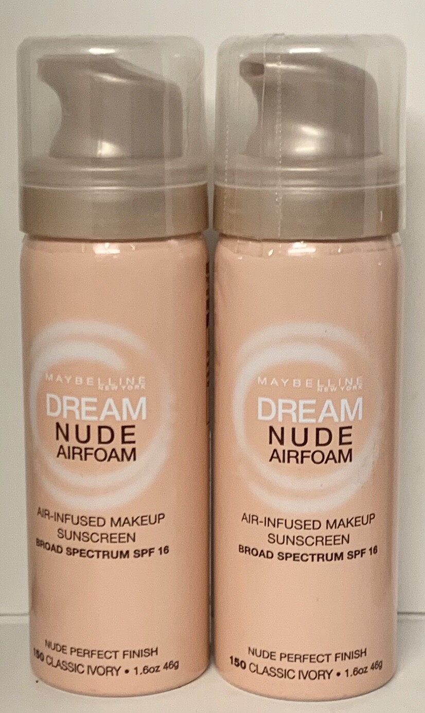 2 pack Maybelline New York Dream Nude Air Foam Foundation, choose from 12 shades