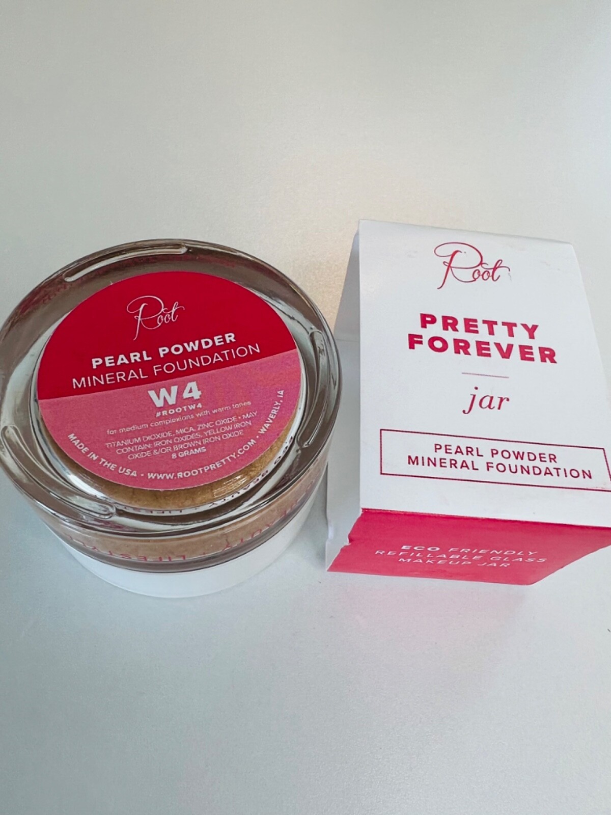 RootPretty Loose Mineral Foundation Glass Jar N2 Brand New Clean non toxic.