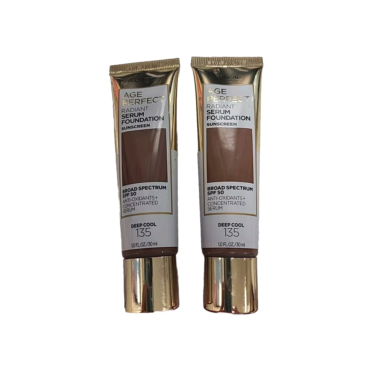 2-Loreal Age Perfect Radiant Foundation Sunscreen # 135 Deep Cool 1 oz