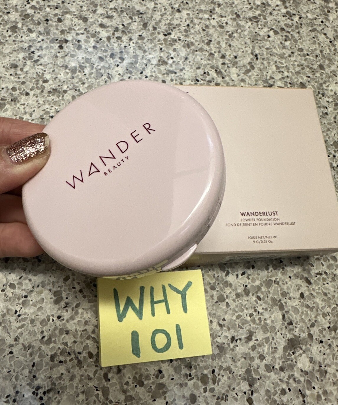 WANDER Wanderlust Powder Foundation GOLDEN MEDIUM .31oz/9g FULL SZ SEAL BOX $42