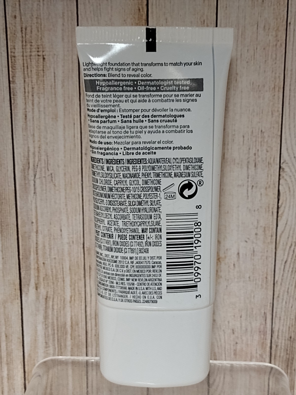 Almay AGELESS SMART SHADE FOUNDATION Hyaluronic Acid Niacinamide 1 oz 800 DEEP