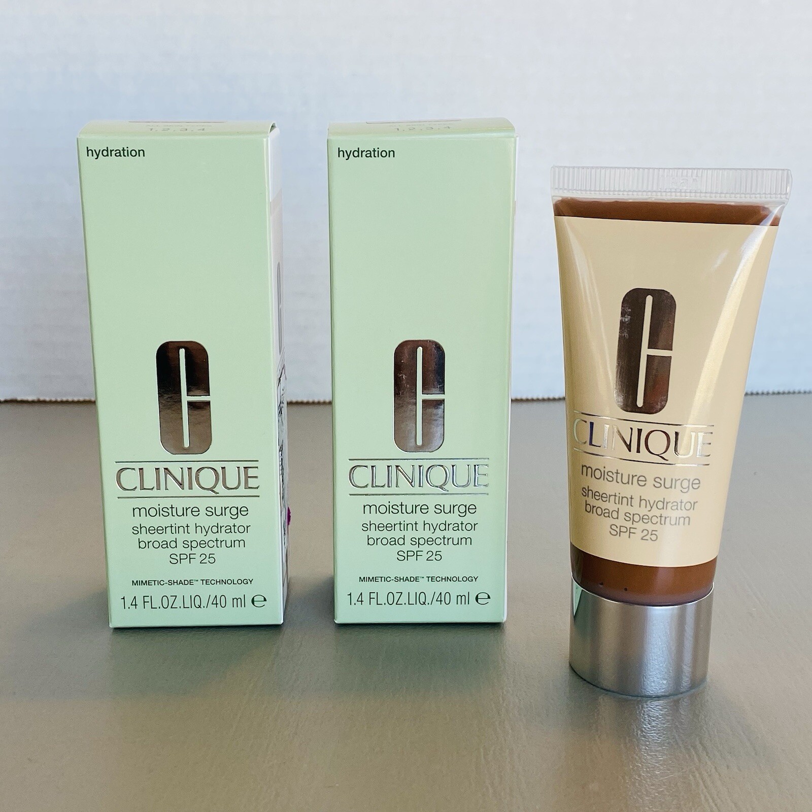 Clinique Moisture Surge Sheer Tint Hydrator Universal Deep Lot Of 2 NEW All Skin