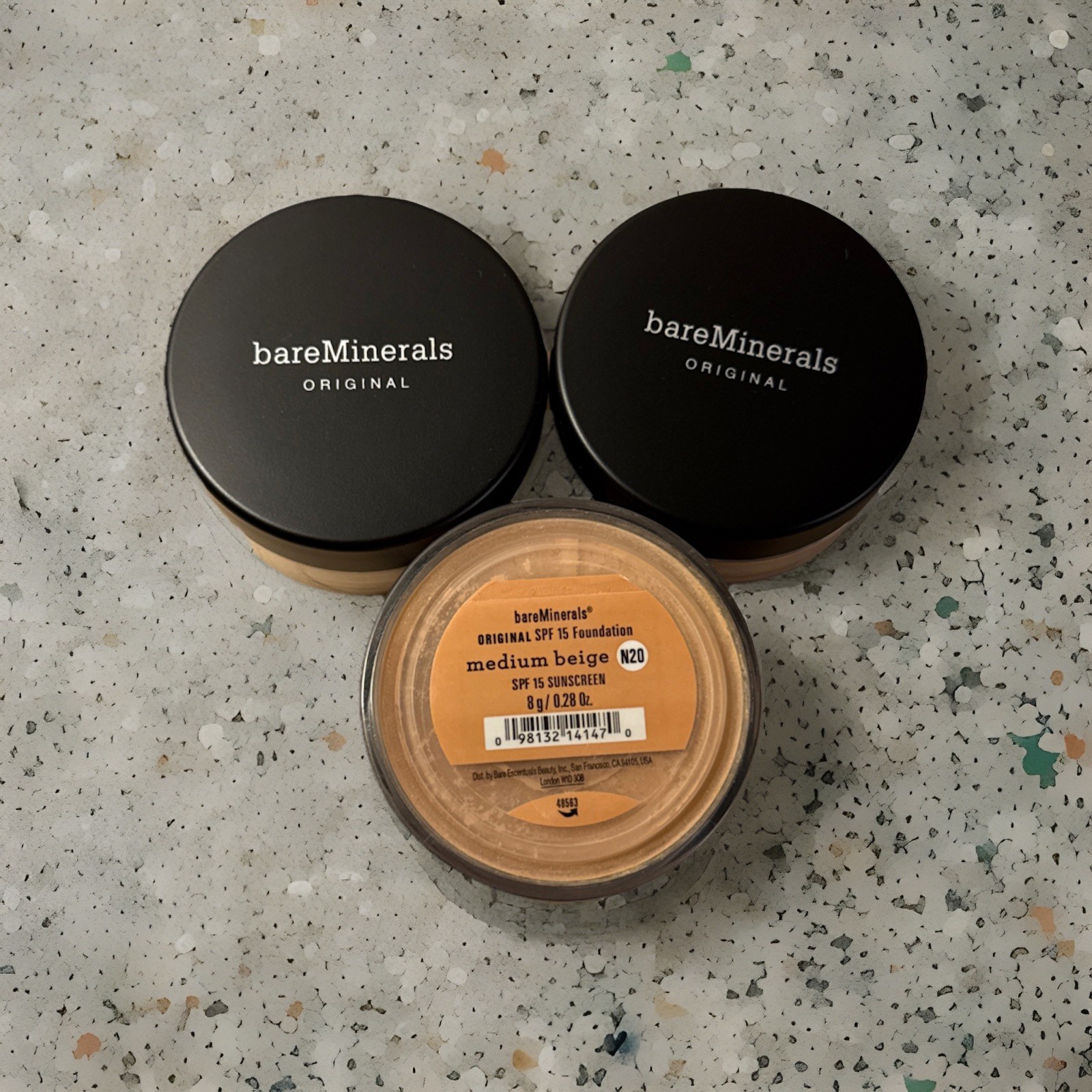 3 Pack – bareMinerals Original Medium Beige, SPF 15 Loose Powder Foundation – 8g