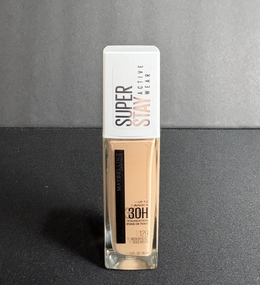 Maybelline Super Stay Full Coverage Foundation 30H Active Wear 129 Medium Beige