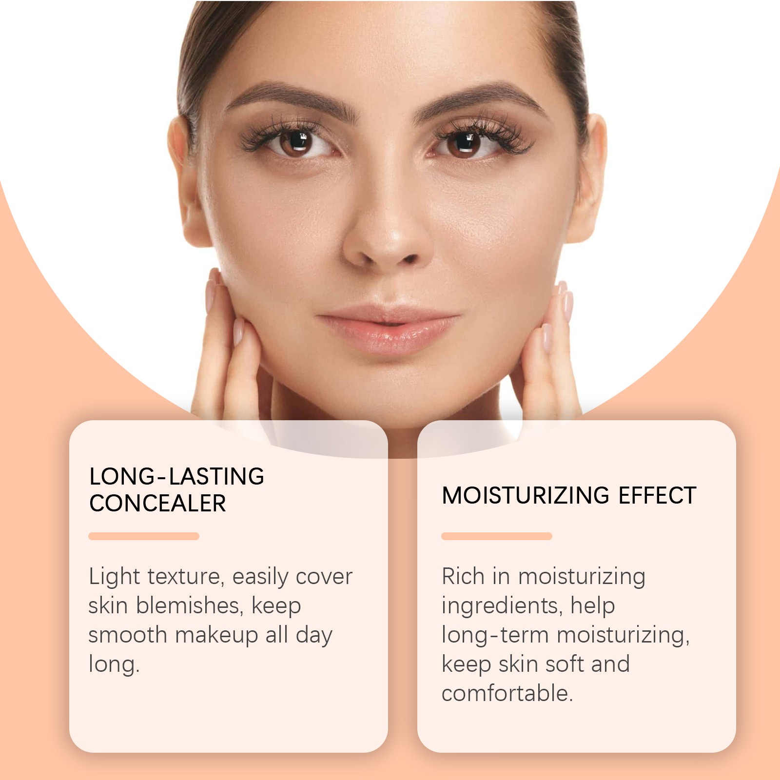 Dewy Long Wear Full Coverage Foundation Moisturizing Brightening Natural Finish