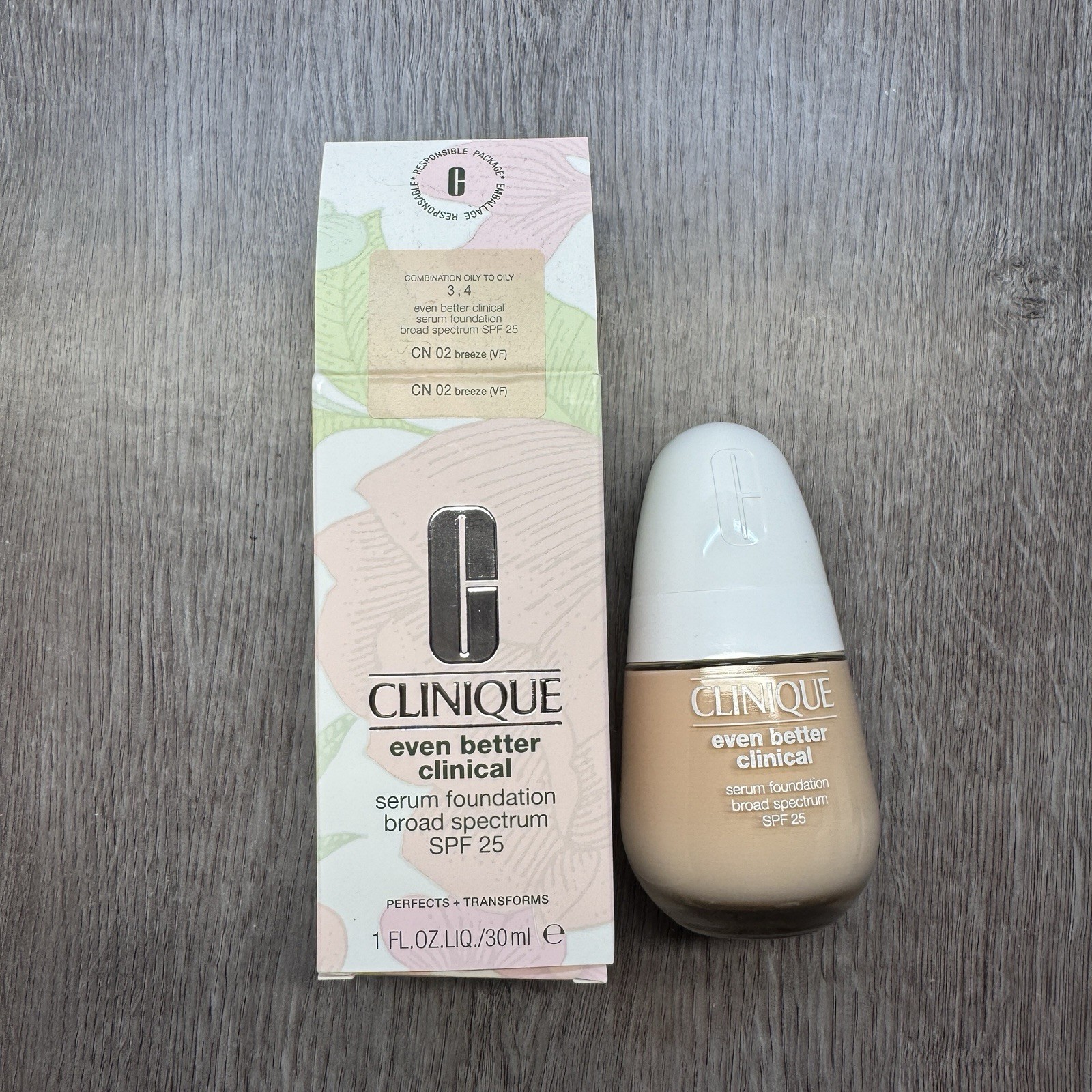 Clinique Even Better Clinical Serum Foundation SPF25 CN 02 Breeze 30ml