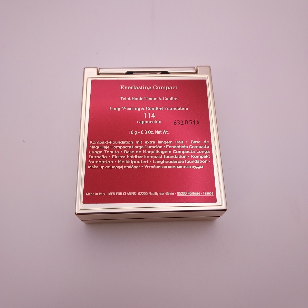 Clarins Everlasting Compact Foundation .3oz 114 CAPPUCCINO