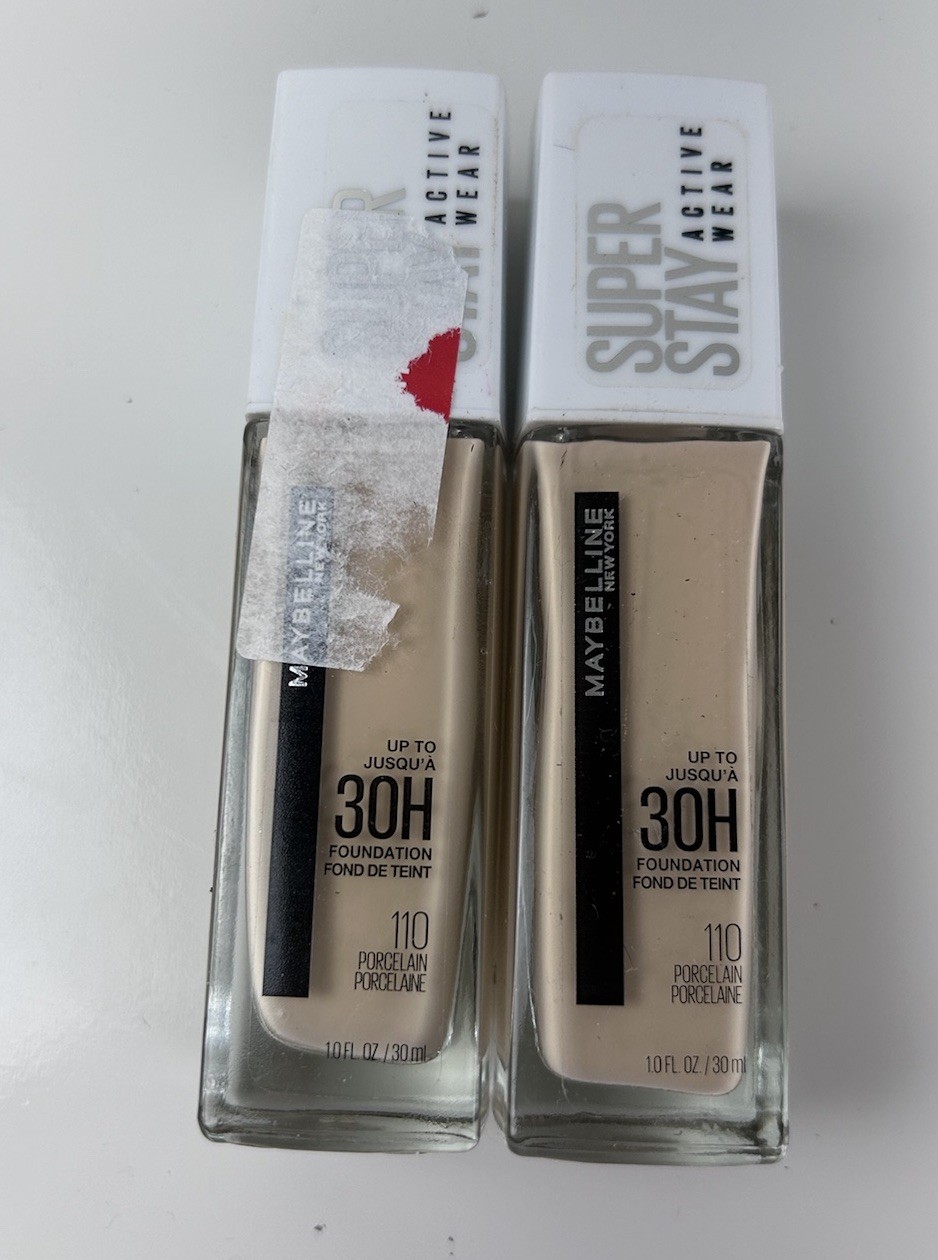 Lot Of 2 Maybelline New York SUPERSTAY 30H Foundation 110 PORCELAIN