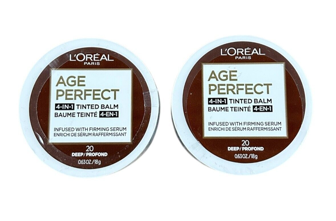 L’Oreal Age Perfect 4-In-1 Tinted Balm Infused With Firming Serum 20 Deep X 2