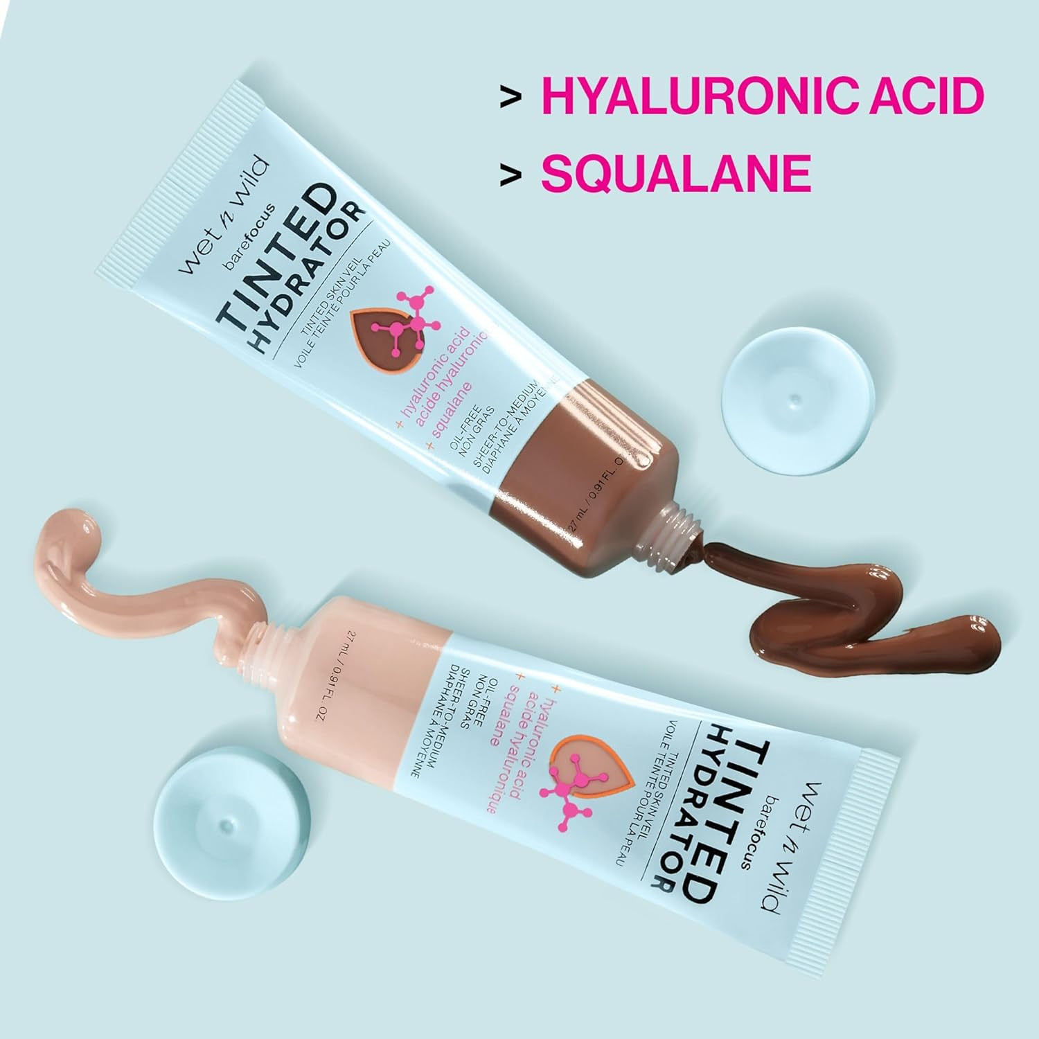Bare Focus Tinted Hydrator Tinted Skin Veil, Lightweight Buildable Coverage with