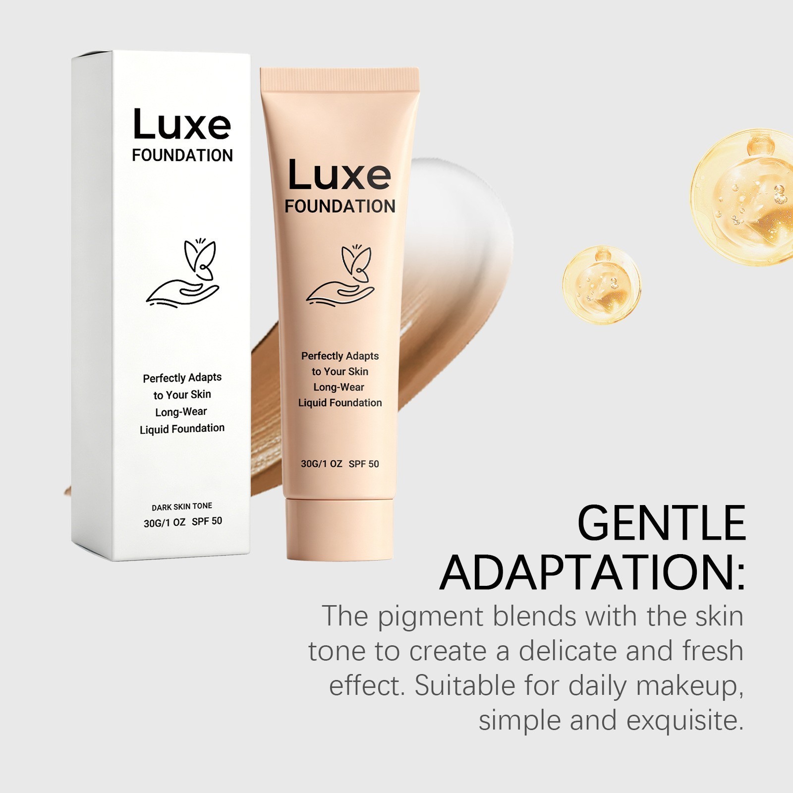 Luxe Color Changing Foundation for Women 30mL Light to Medium Color Coverage