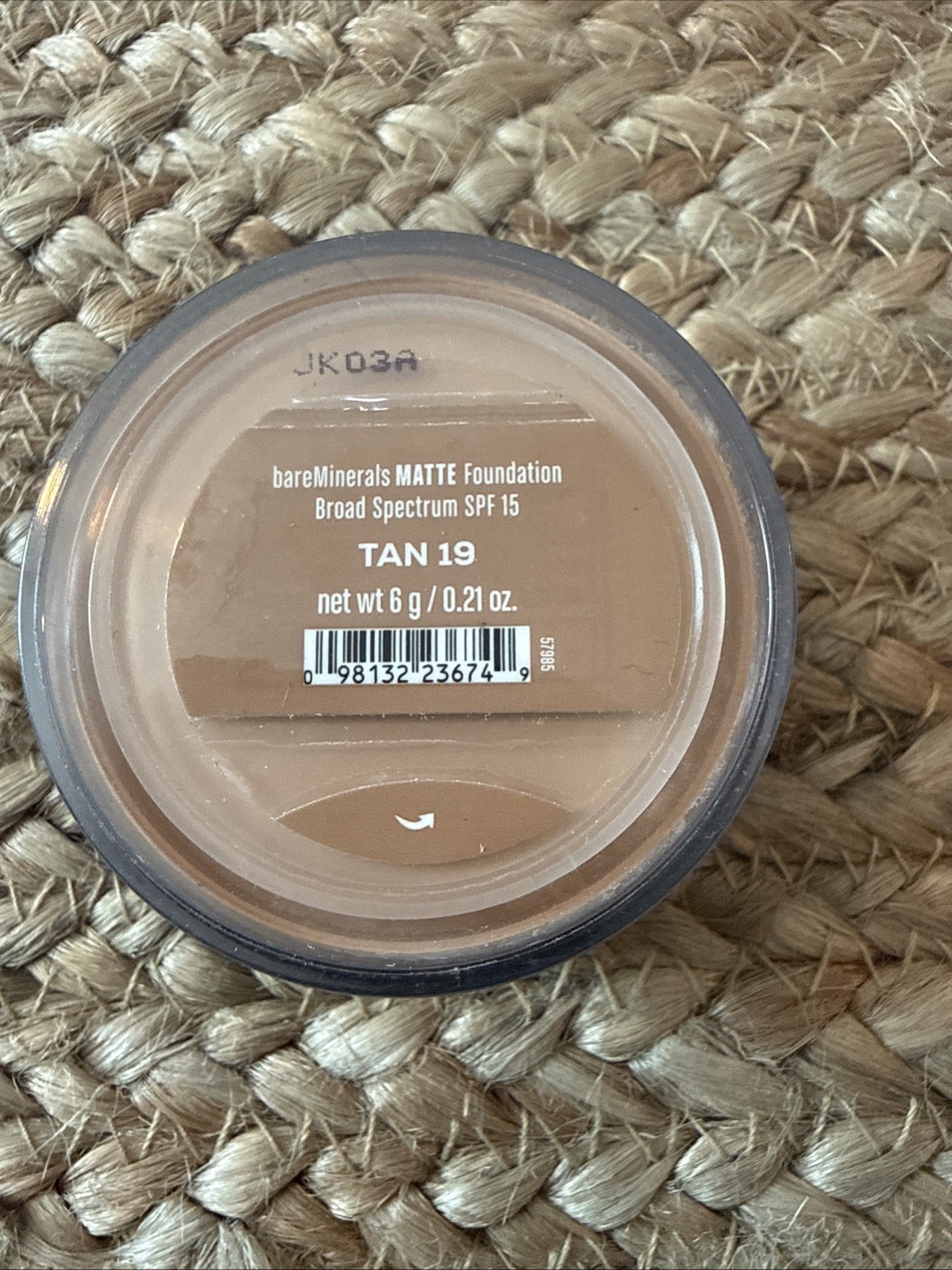 BareMinerals Loose Mineral Matte Foundation SPF 15 – 19 Tan 0.21oz, Sealed New