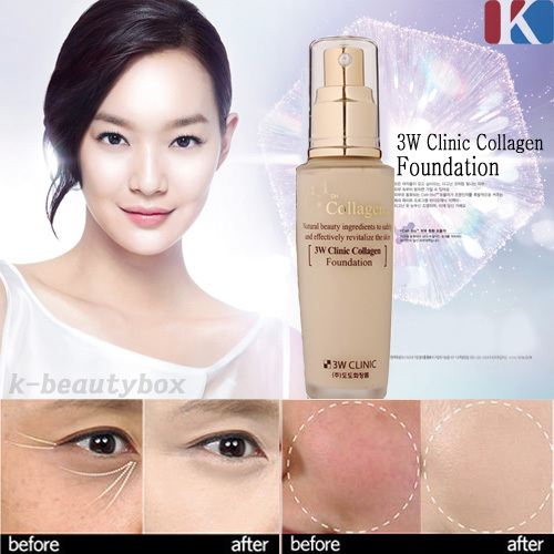 MAKEUP FOUNDATION 3W Collagen Foundation 50ml Perfect Cover BB Cream CC Cream