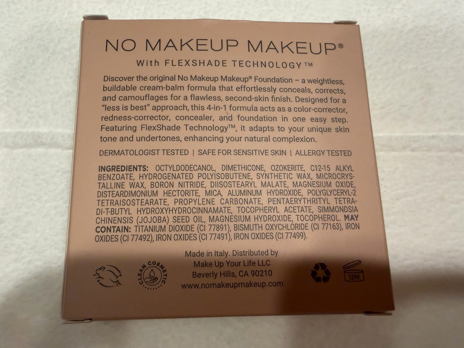 No Makeup Makeup- The Original Foundation-Color- Medium with Brush NIB