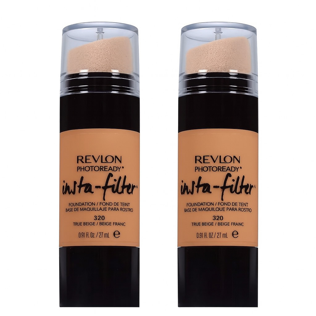 Revlon Photoready INSTA-FILTER Foundation, 320 True Beige .91 fl oz 2 Pack