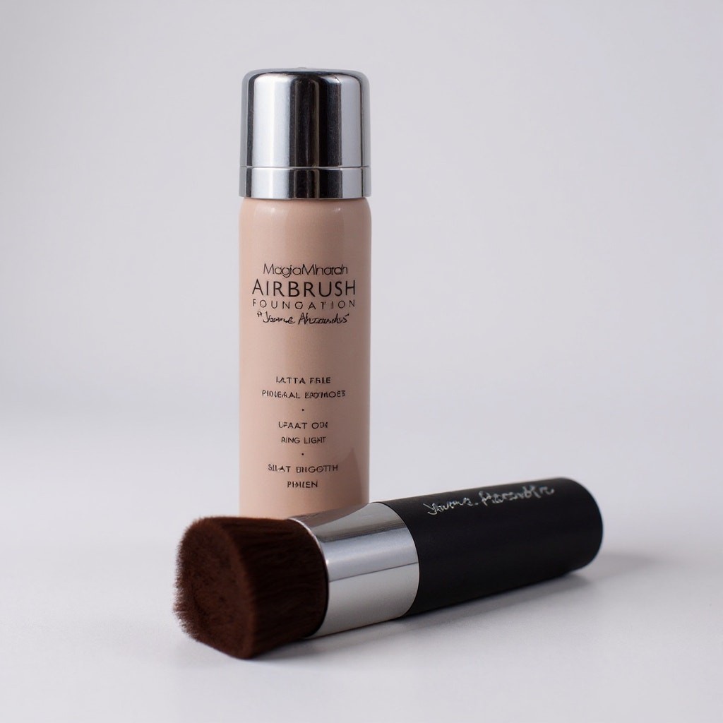 MagicMinerals Airbrush Foundation Kit – Spray-On Mineral Makeup + Brush – LIGHT