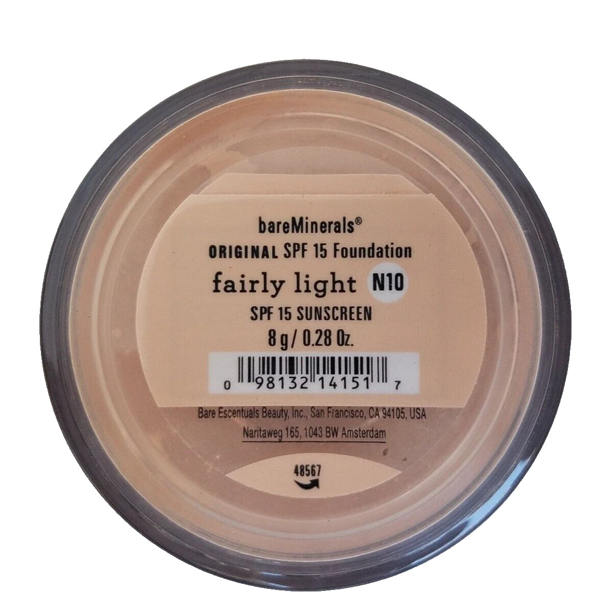 bareMinerals Original Foundation SPF 15 N10 Fairly Light 8g