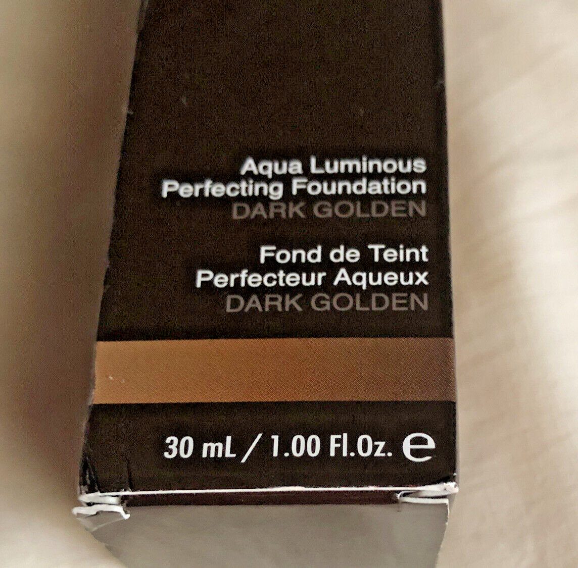 Becca Aqua Luminous Perfecting Foundation Dark Golden Full Size New Boxed SEALED