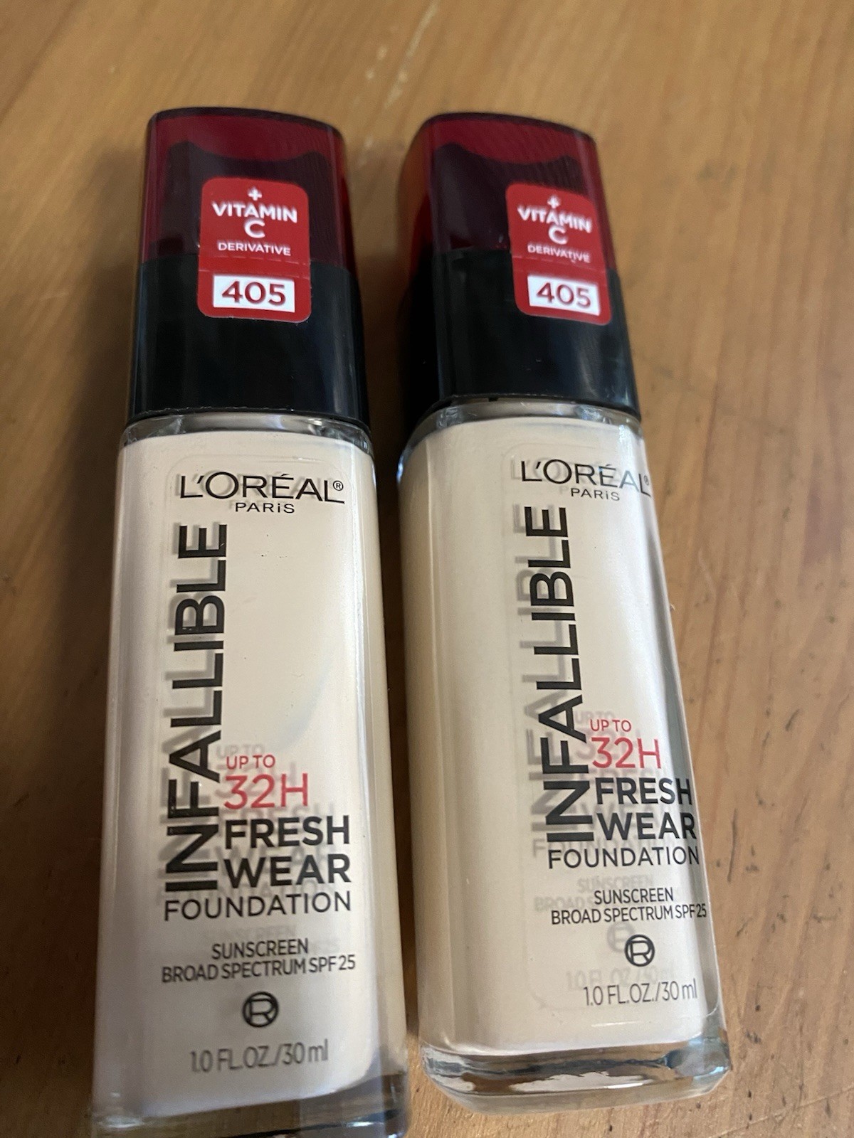 2 PACK L’Oréal Infallible Fresh Wear 24H Full Coverage Foundation 405 Porcelain