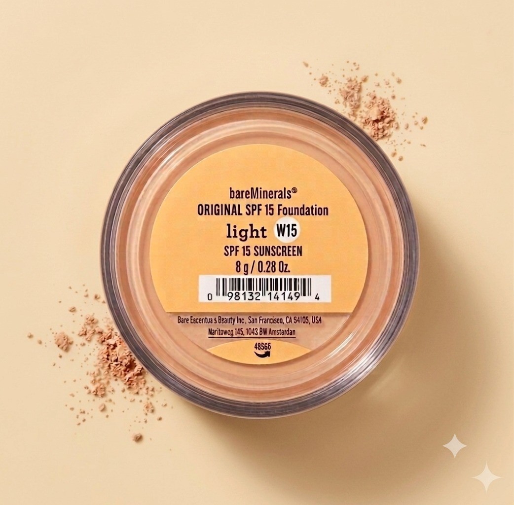 bareMinerals Original Foundation Light Loose Mineral Powder W15 USA Ware house