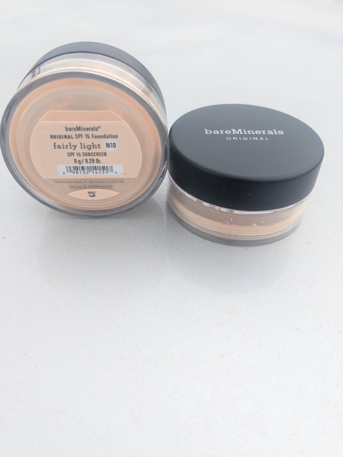 (2-PACK) bareMinerals Foundation Fairly Light N10 SPF 15 0.28 oz – FREE SHIPPING