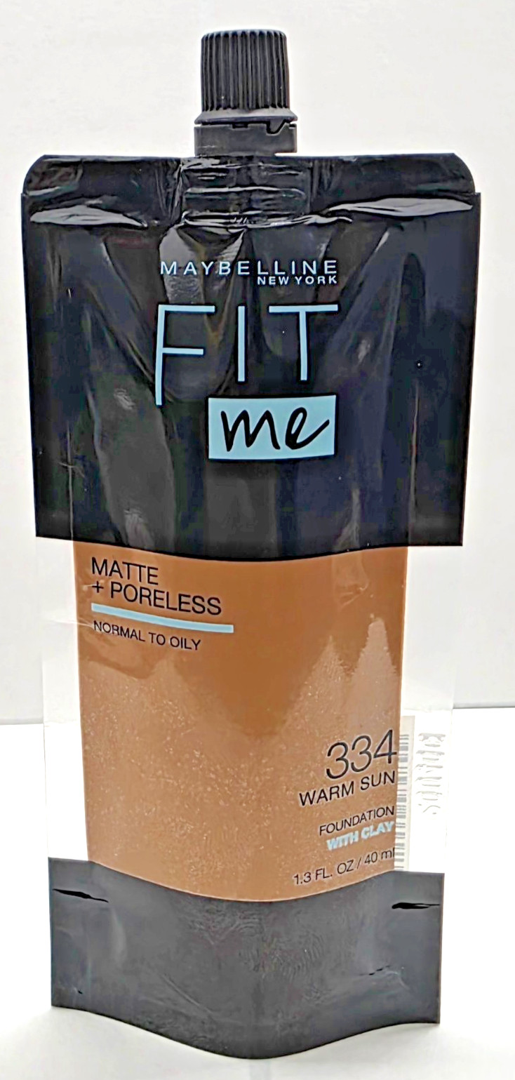 NEW Maybelline Fit Me POUCH Matte + Poreless Liquid Normal To Oily-334 Warm Sun
