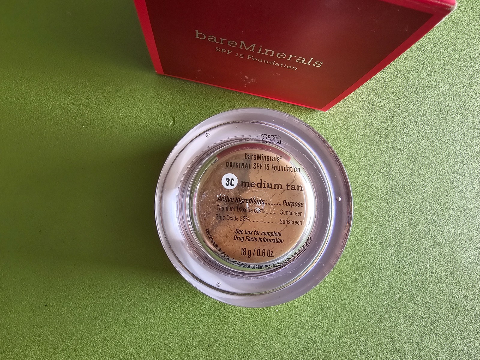 Bare Minerals SPF Foundation NEW-Medium Tan 18g/ 0.6oz Jumbo size