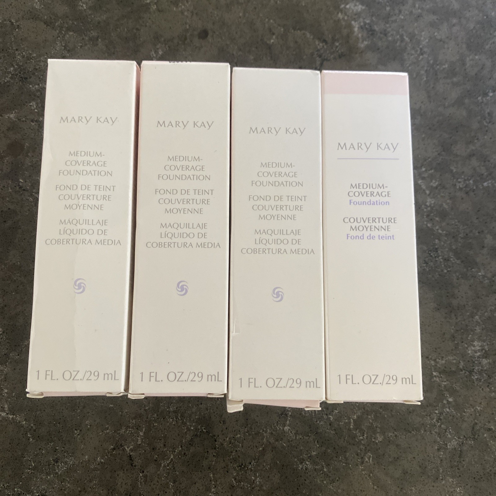 LOT 4 Mary Kay Medium Coverage Foundation #356800 Ivory 202 Normal/Oily Skin 1oz