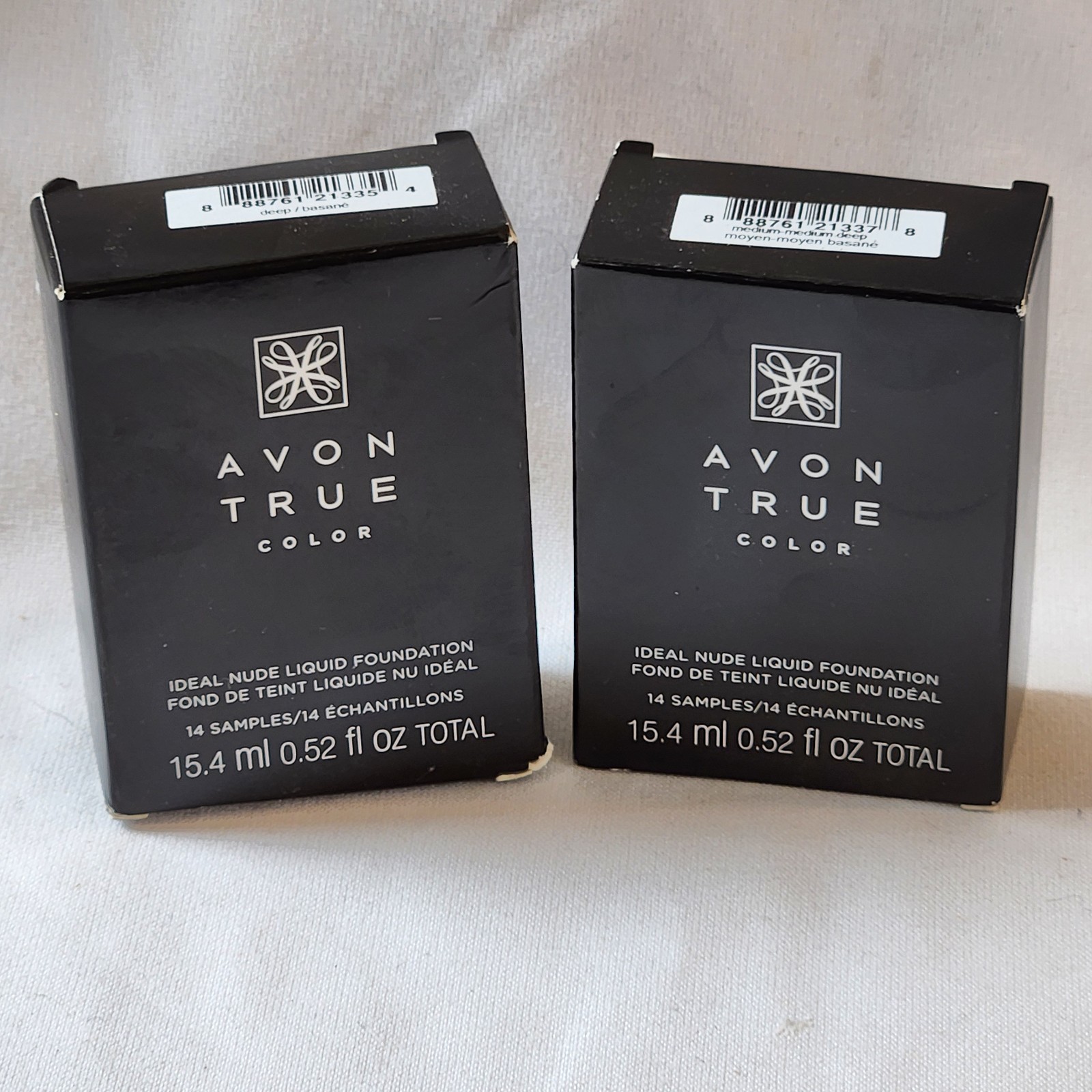 2 Boxes Avon True Color Liquid Foundation Samples Medium-Medium Deep (FQ)