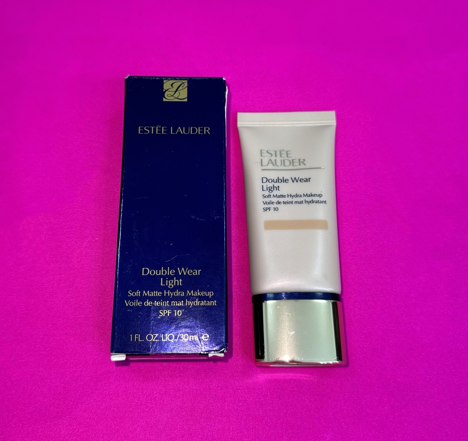 Estee Lauder Double Wear Light Soft Matte Hydra Makeup SPF 10 FAWN 3W1.5 NEW