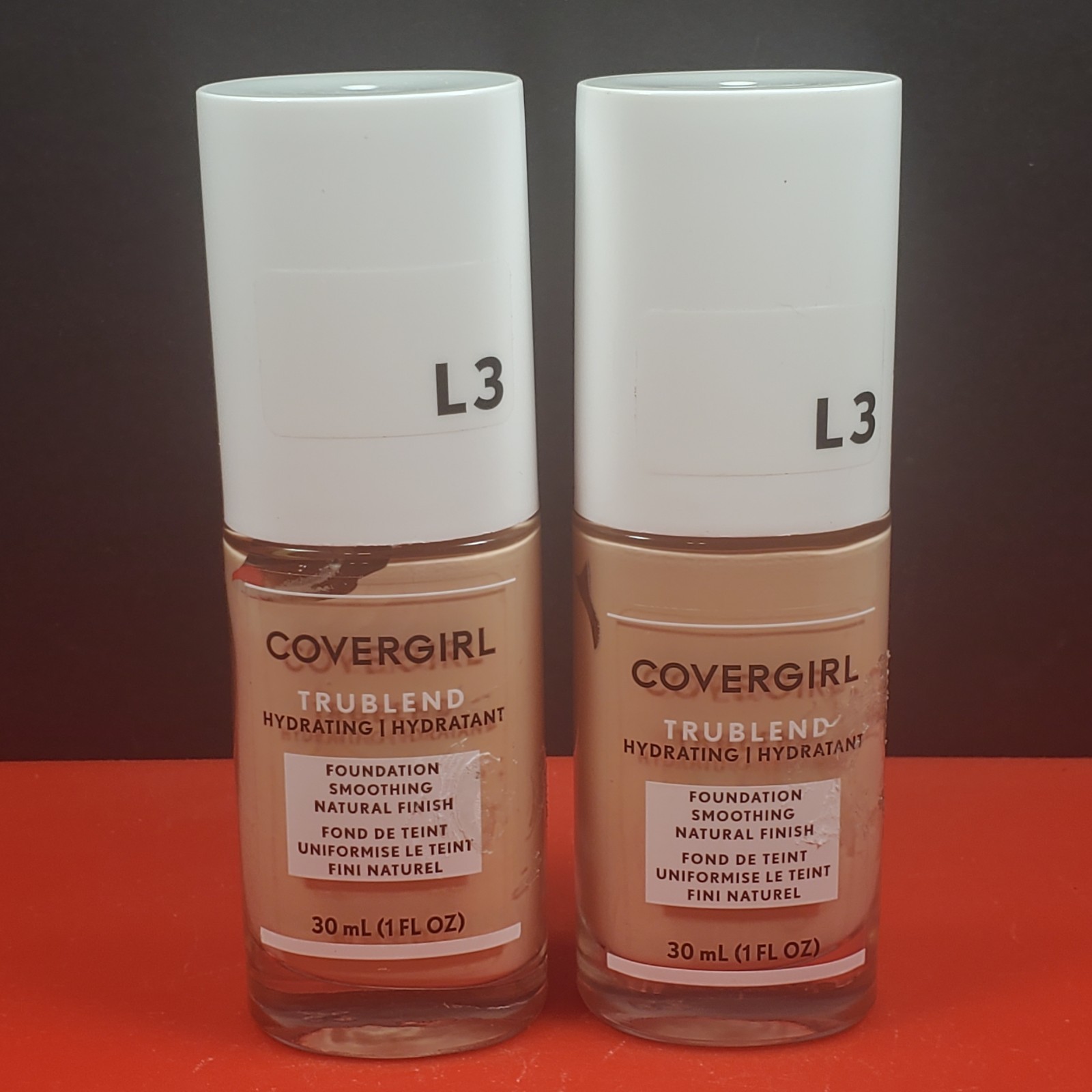CoverGirl TruBlend Hydrating Liquid Foundation L3 NATURAL IVORY 1 Fl OZ NEW 2-PK