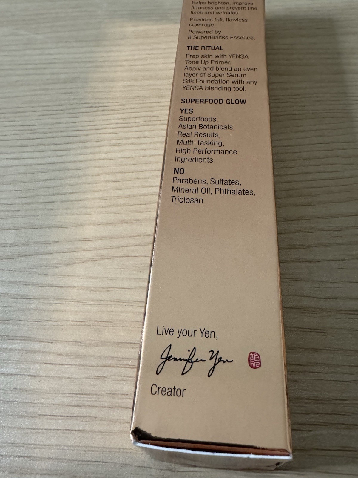 Yensa Super Serum Silk Foundation MEDIUM GOLDEN Vitamin C + E Ferulic Bakuchiol
