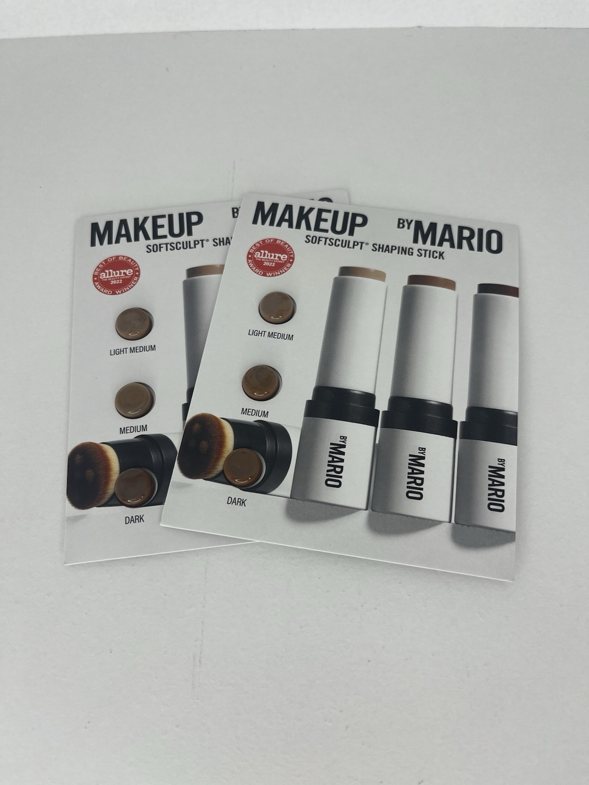 2x Makeup By Mario Softsculpt Shaping Stick Trial/Sample Card (3 Shades)