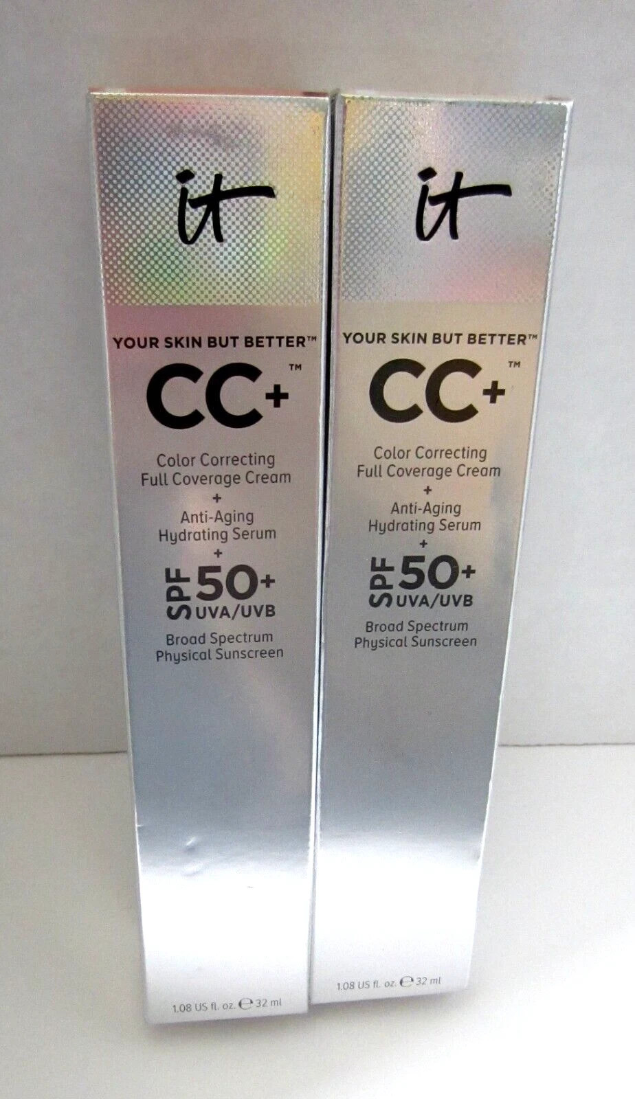 2 It Cosmetics CC+ NEUTRAL MEDIUM 1.08oz EXP 01/2022 – 02/2022