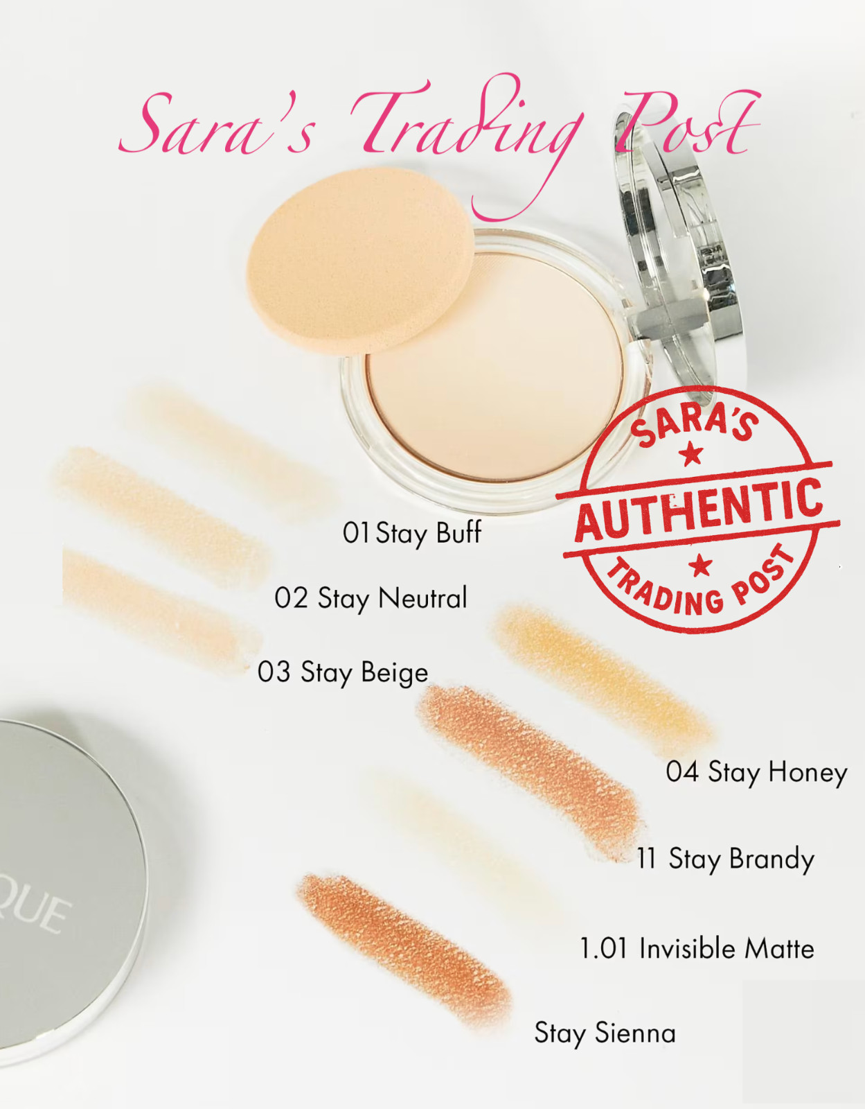 1 Clinique Stay-Matte SHEER Pressed Powder Foundation Compact .27oz/7.6g+🎁 Pick