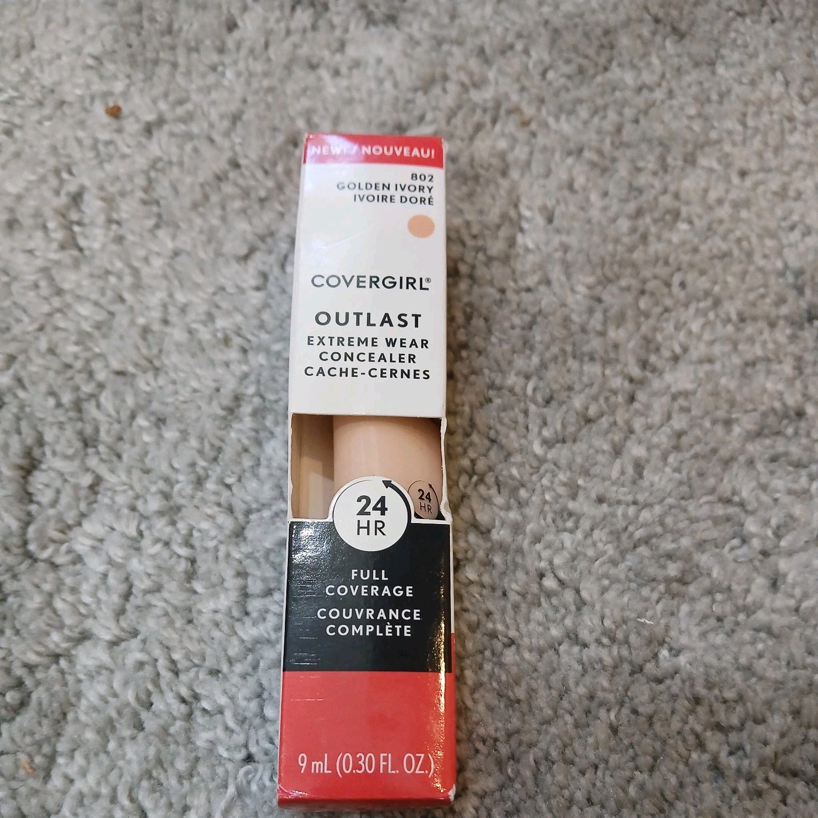 Covergirl Outlast Extreme Wear 24HR Concealer Golden Ivory 802 9ml/0.30oz