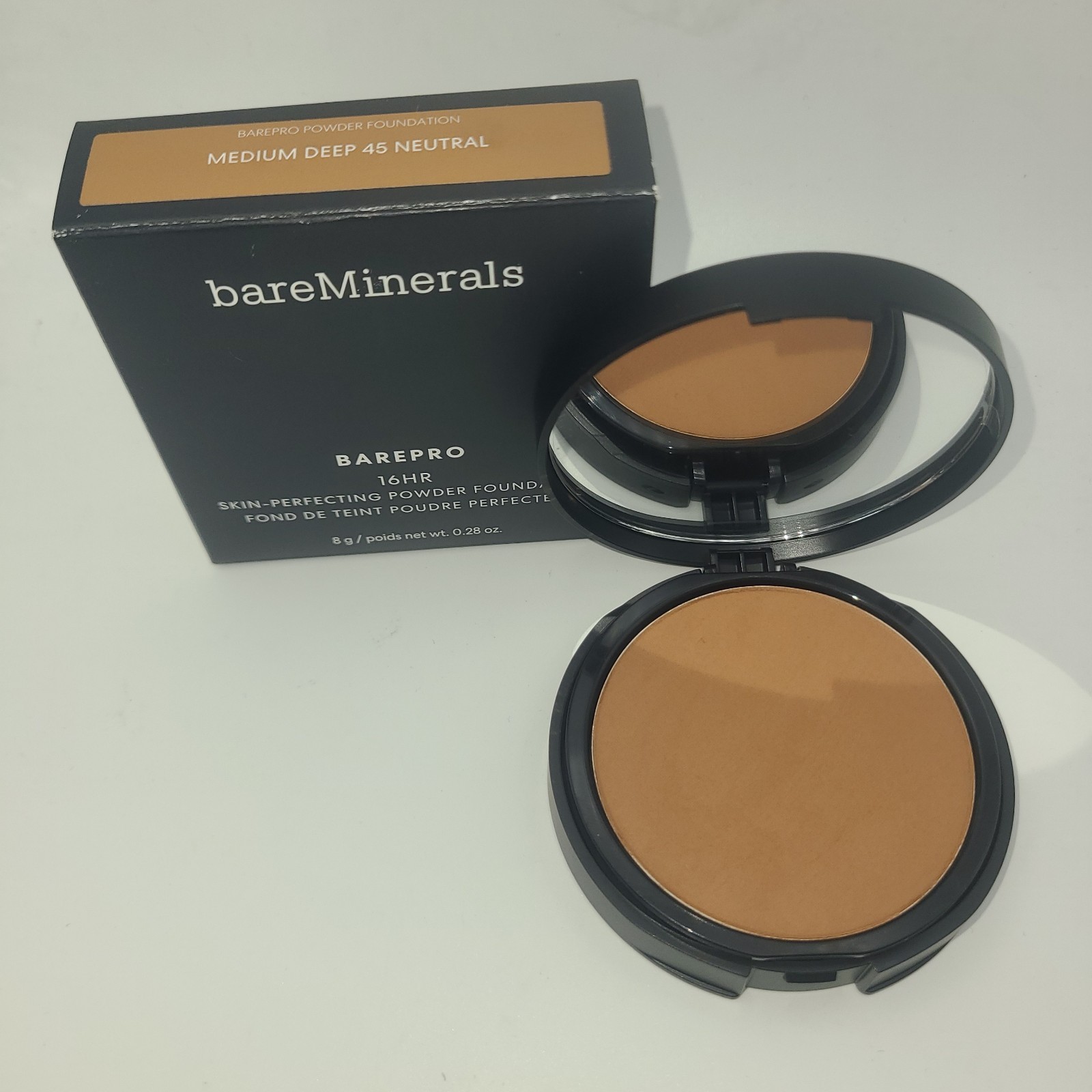 BareMinerals Barepro 16hrPerfecting Powder Foundation Medium Deep 45 Neutral NIB
