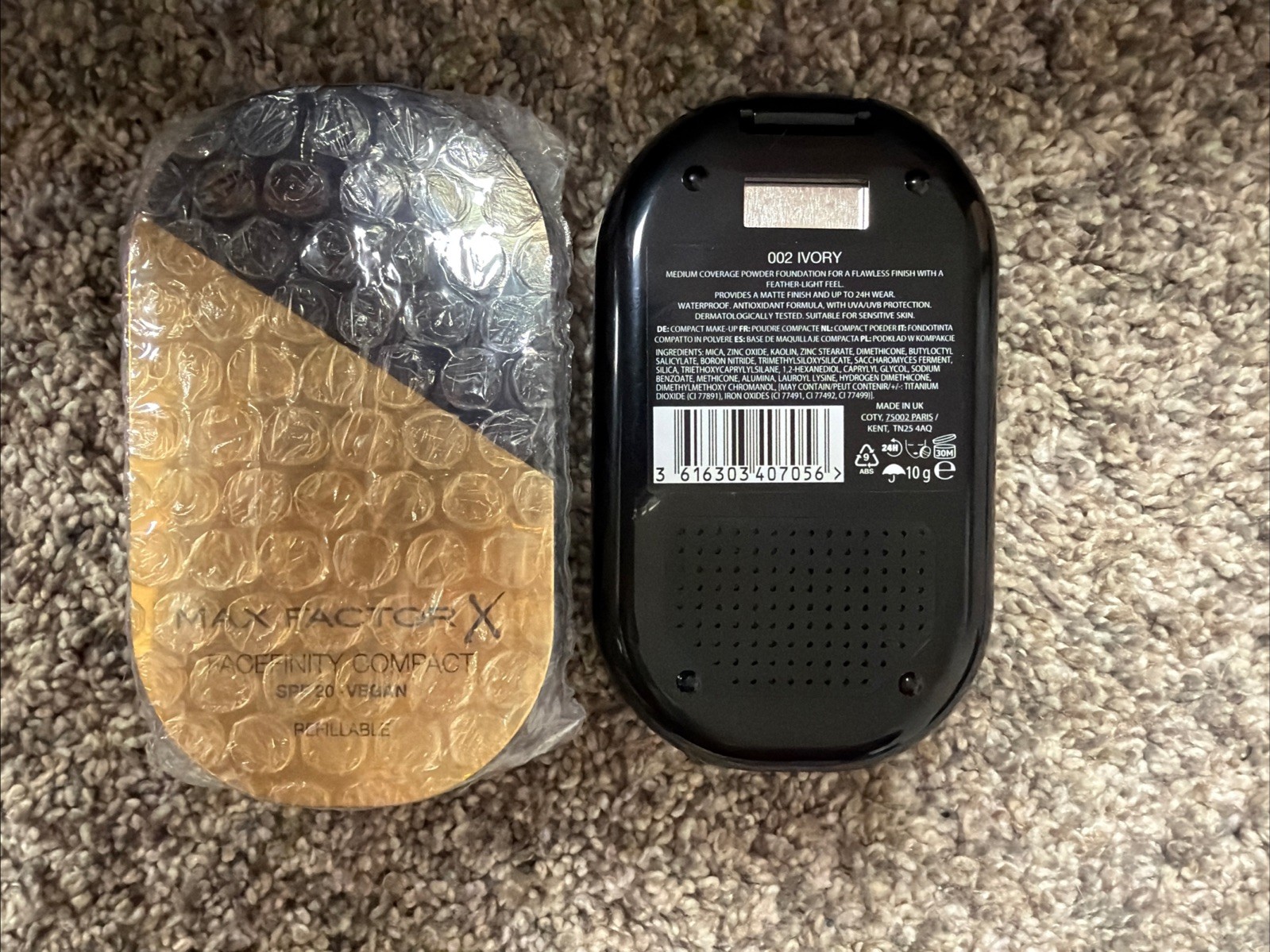 NEW 2x Max Factor Facefinity Compact Foundation 002 IVORY SPF 20 Makeup