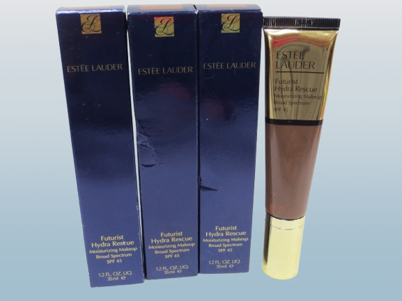 ESTEE LAUDER FUTURIST HYDRA RESCUE MOISTURIZING MAKEUP 7N2 RICH AMBER 1.2 OZ 3PC