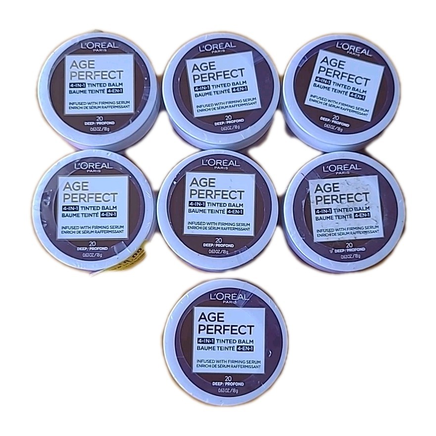 7 SEALED L’Oreal Age Perfect 4-in-1 Tinted Balm Foundation #20 Deep