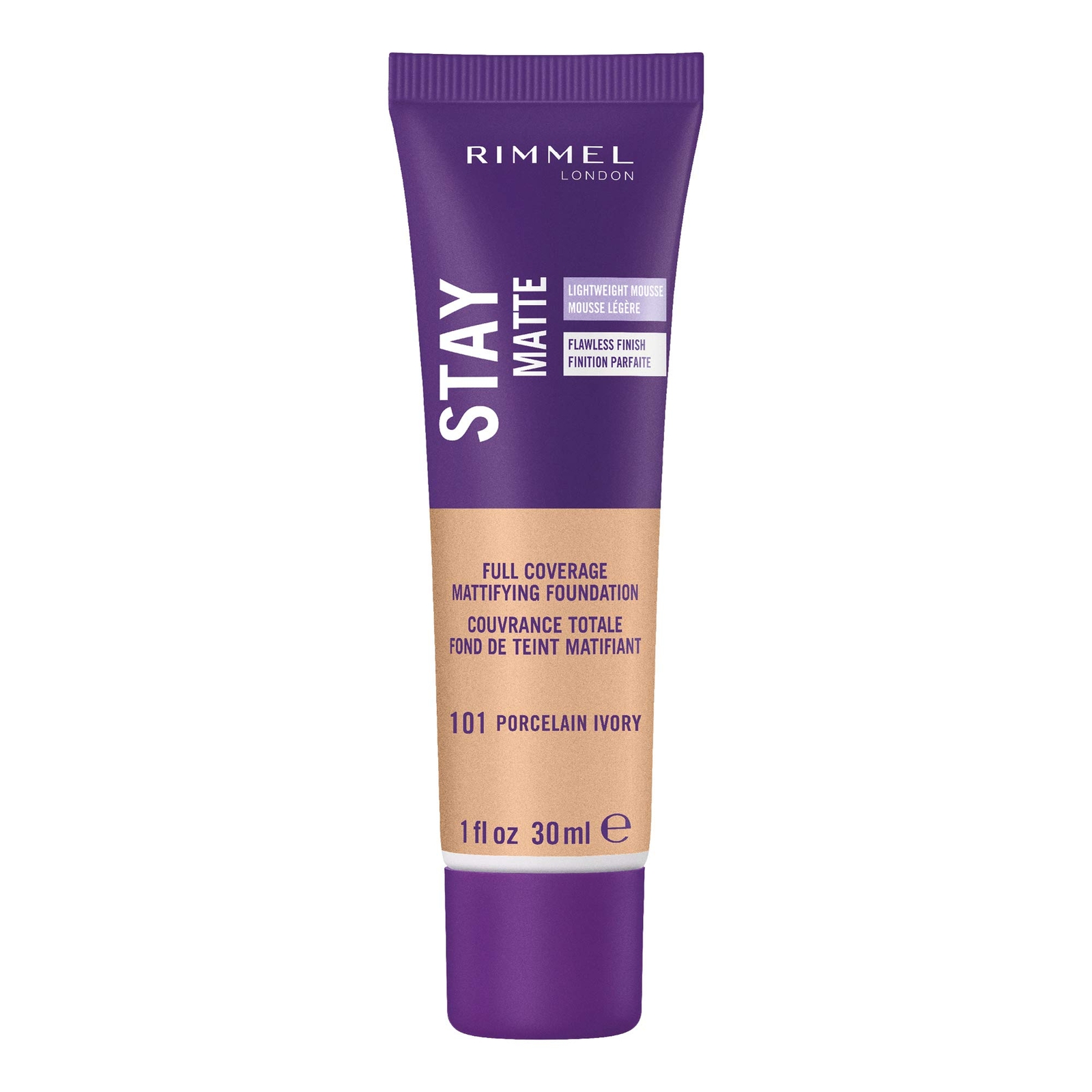 Rimmel Stay Matte Foundation, Porcelain Ivory, 1 Fluid Ounce