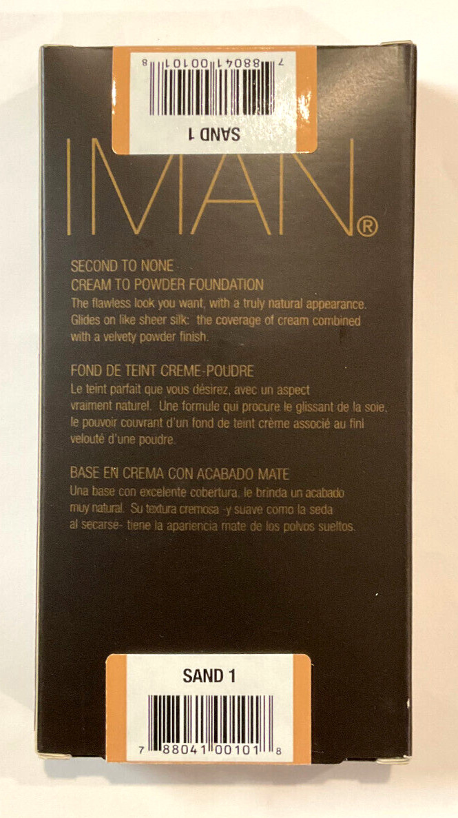 BUY1, GET1 AT 20% OFF(add 2) IMAN Second to None Cream Powder Foundation, SAND 1
