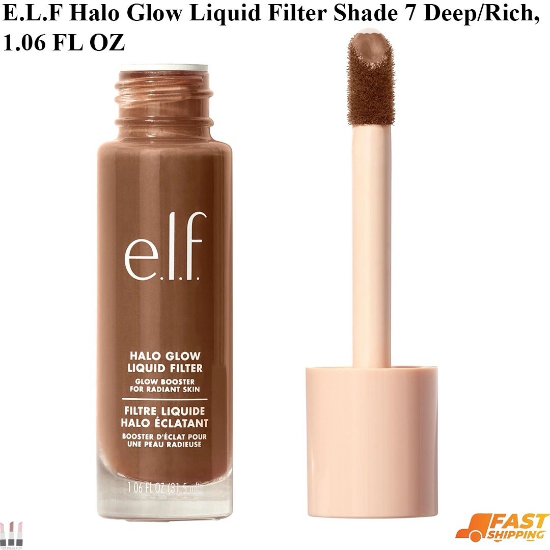 E.L.F Halo Glow Liquid Filter Shade 7 Deep/Rich, 1.06 FL OZ