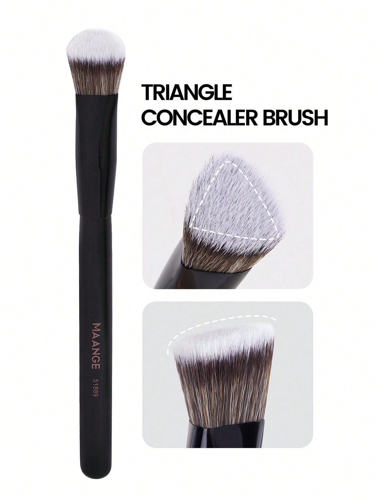 Black Triangle Concealer Brush For Face Makeup Travel Tool 1 Pc