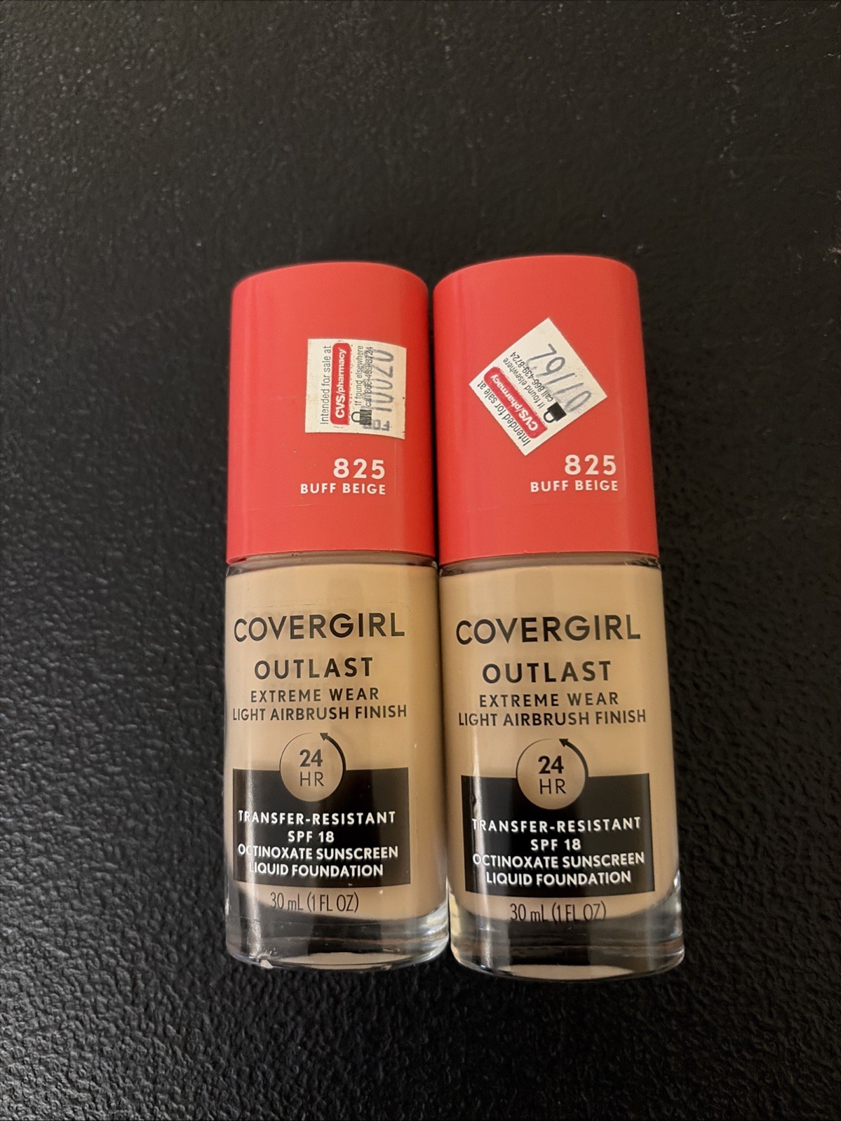 Pack of 2 COVERGIRL Outlast Extreme Wear 3-in-1 Foundation 825 Buff Beige 1oz
