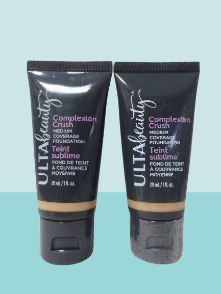 ULTA BEAUTY COMPLEXION CRUSH MEDIUM COVERAGE FOUNDATION LIGHT WARM 1OZ NEW 2PCS