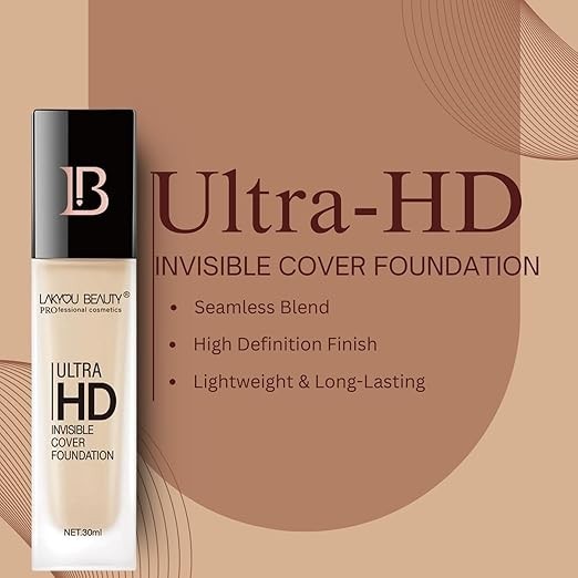 Lakyou Beauty Ultra HD Invisible Cover Foundation | Seamless Blend | High Defini