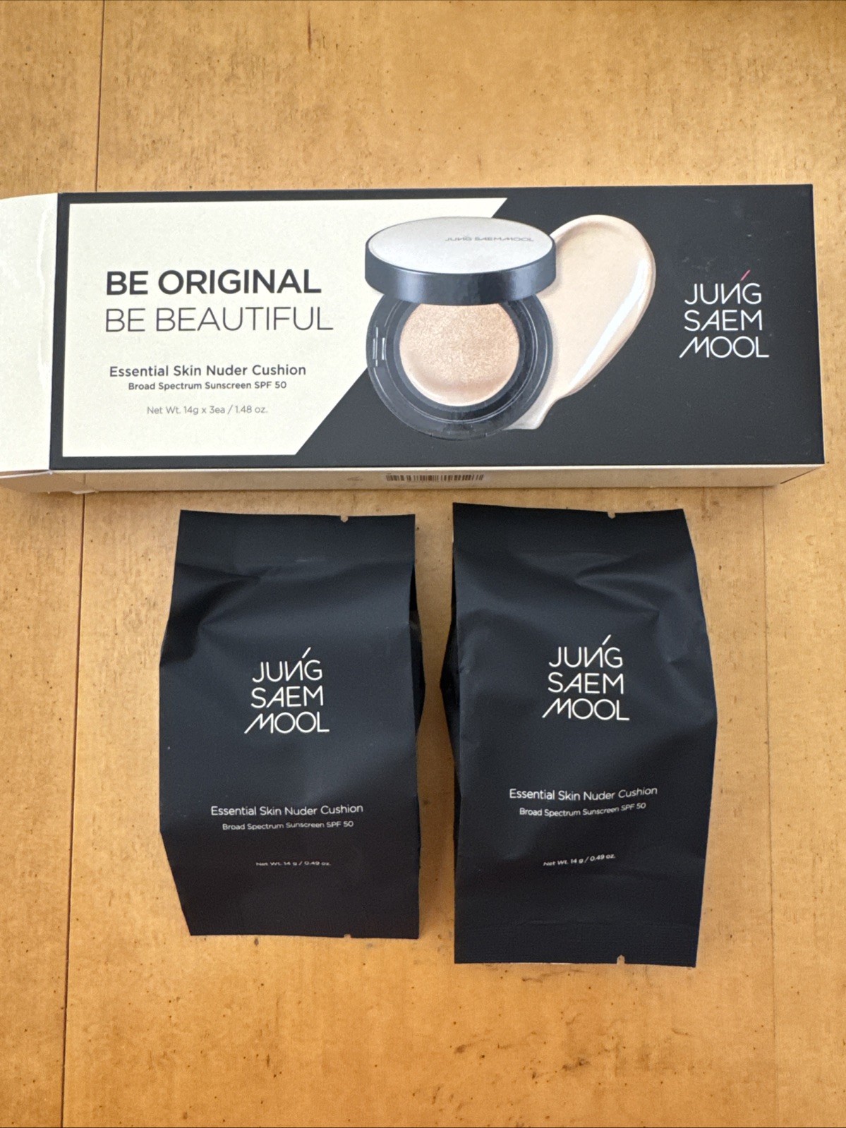 Jung Saem Mool Essential Skin Nuder Cushion (2) Refills No Compact #19 Light