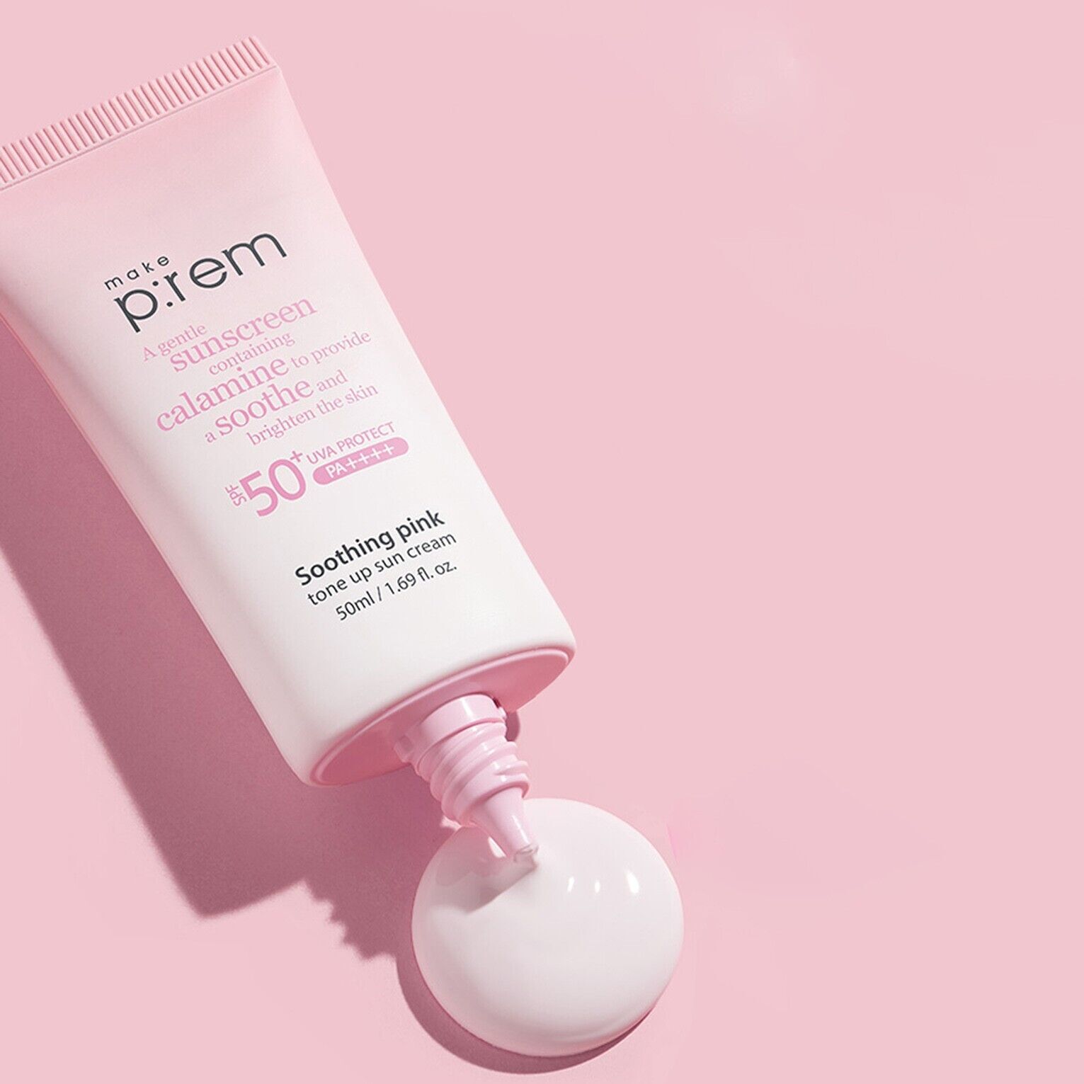 MAKE P:REM Soothing Pink Tone-Up Sun Cream 50ml + 50ml SPF50+PA++++, KBeauty