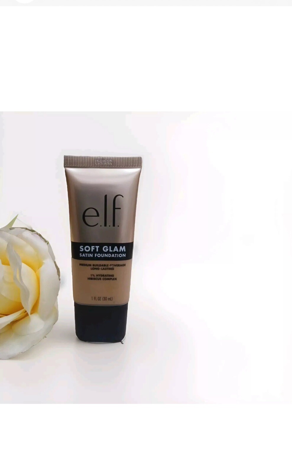 e.l.f. Soft Glam Foundation, Medium Coverage, Long-Lasting & Buildable Founda…